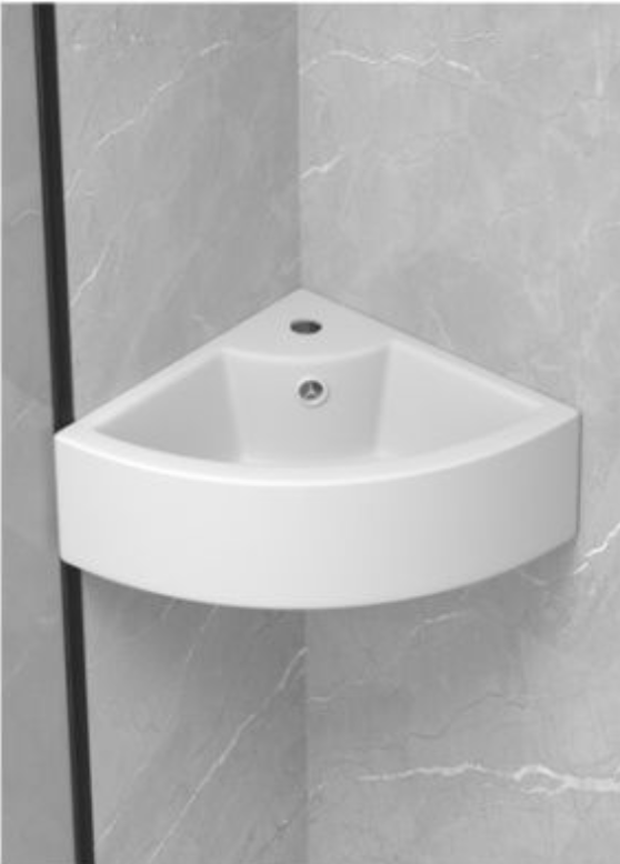 Ceramic Corner Mini Washbasin Wall-Hang Sink Corner Basin 330mm