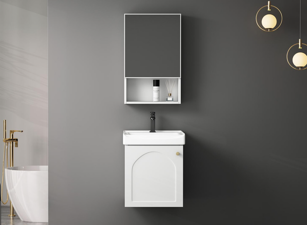 French design waterproof wooden  bathroom vanity quick installation 400/500/600