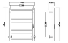 Load image into Gallery viewer, Electric Towel Rack Stainless Steel Intelligent Screen Constant Temperature With Plug

