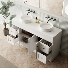 Load image into Gallery viewer, White Shaker Style Freestanding Vanity with Stone Top 900mm/1500mm
