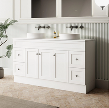 Load image into Gallery viewer, White Shaker Style Freestanding Vanity with Stone Top 900mm/1500mm
