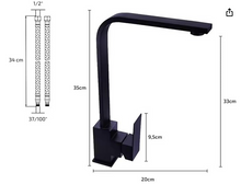 Load image into Gallery viewer, Kitchen Sink Mixer - Square Series MB01 -Black
