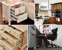 Load image into Gallery viewer, Drawer Rail Slide Rail Slideway Mute Three-Section Rail 25/30CM
