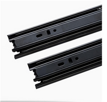 Load image into Gallery viewer, Drawer Rail Slide Rail Slideway Mute Three-Section Rail 30/35CM Black
