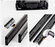 Load image into Gallery viewer, Drawer Rail Slide Rail Slideway Mute Three-Section Rail 30/35CM Black
