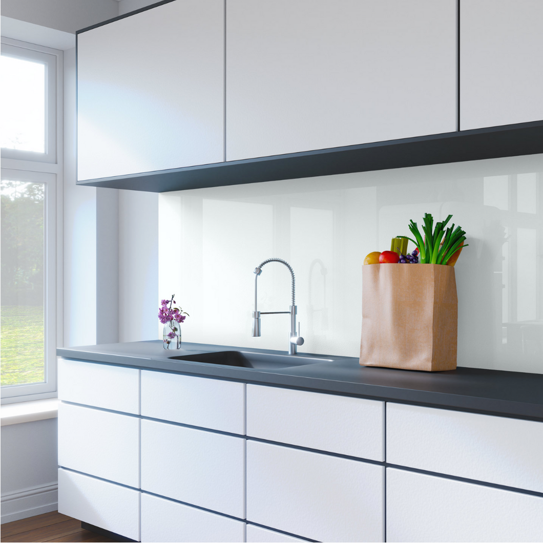 Glass Splash Back1560*750mm White