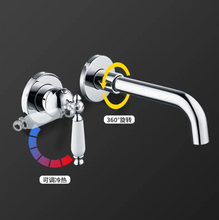 Load image into Gallery viewer, Retro Style Vintage Wall Mount Single Handle Chrome Bathroom Sink Faucet
