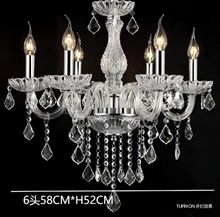 Load image into Gallery viewer, Clear Chandelier Living Room Crystal Ceiling Lamp LED 6 lights
