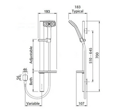 Load image into Gallery viewer, METHVEN WAIPORI SATINJET SHOWER SLIDE BLACK
