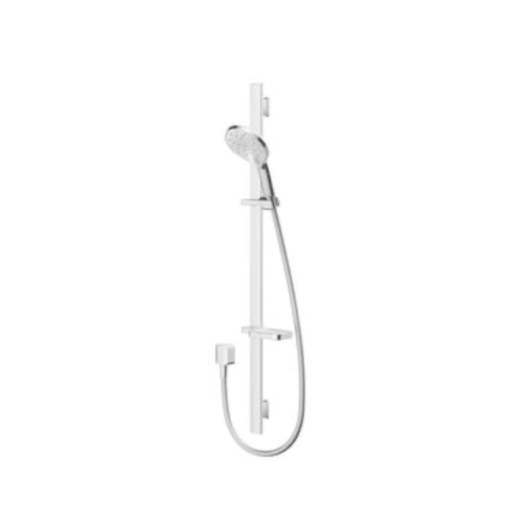 Koha Rail Shower Satinjet MKII White Faceplate KHSRCPWH