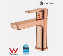 Load image into Gallery viewer, Caroma Jade Rose Gold Basin Mixer WELS 5 Star 6L/min Tap Faucet
