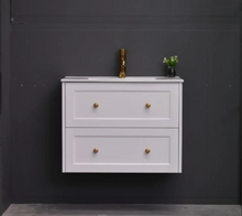 Load image into Gallery viewer, Vanity - Jess Series H900 Wall Hung White/Black - 100% Water Proof

