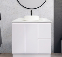 Load image into Gallery viewer, White Style Freestanding Vanity with Stone Top 900mm
