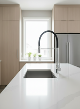 Load image into Gallery viewer, Countertop brass kitchen mixer tap with swivel spout
