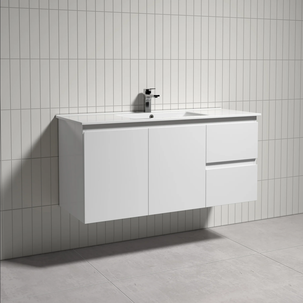 Vanity - Heron Series Plywood in White Color - 100% Water Proof