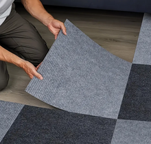 Load image into Gallery viewer, Self-Adhesive Carpet Tiles 60x60cm Black/Dark Grey

