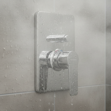 Load image into Gallery viewer, Aquatica Goccia Shower Mixer Bath Diverter Mains Pressure Chrome
