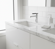 Load image into Gallery viewer, Aquatica Link Basin Mixer Brushed Nickel with Black Trim
