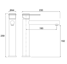 Load image into Gallery viewer, Aquatica Point Vessel Mixer Black &amp; Copper

