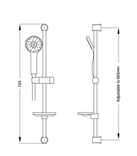 Load image into Gallery viewer, Aquatica Goccia Black Single Spray Handshower Set

