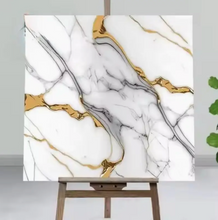 Load image into Gallery viewer, 10pcs of PVC golden grey  wall tiles sticker  -30x30 cm
