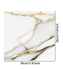 Load image into Gallery viewer, 10pcs of PVC golden grey  wall tiles sticker  -30x30 cm
