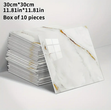 Load image into Gallery viewer, 10pcs of PVC golden line wall tiles sticker  -30x30 cm
