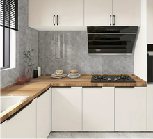 Load image into Gallery viewer, 10pcs of PVC Dark grey  wall tiles sticker  -30x60 cm
