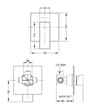 Load image into Gallery viewer, Aquatica Oblio Shower Mixer Chrome - Mains Pressure
