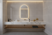 Load image into Gallery viewer, Frameless Arch LED Shaving Cabinet Matte White 90cm x 60cm 3 Colors
