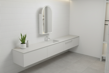 Load image into Gallery viewer, Frameless Arch LED Shaving Cabinet Matte White 90cm x 60cm 3 Colors
