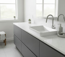 Load image into Gallery viewer, Solid Surface Snow Flat Stone Top 600-1500mm
