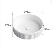 Load image into Gallery viewer, Counter Top Round Fluted Basin 370mm #025
