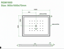 Load image into Gallery viewer, Shower Tray - Rectangle Series Center  Hole Option
