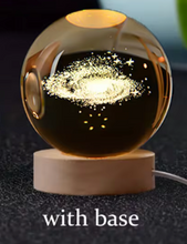 Load image into Gallery viewer, 6cm Crystal Ball Laser Engraved Glass Sphere with Wooden USB Base
