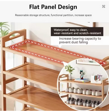 Load image into Gallery viewer, Shoe Rack Bamboo Racks Multi Layered Storage
