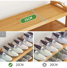 Load image into Gallery viewer, Shoe Rack Bamboo Racks Multi Layered Storage
