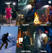 Load image into Gallery viewer, Rechargeable COB LED HeadLamp with Motion Sensor Built-in Battery
