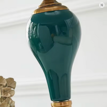 Load image into Gallery viewer, Green Ceramic Table Lamps European Cloth Cover
