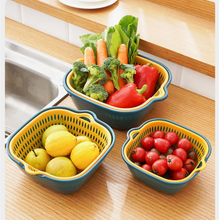 Load image into Gallery viewer, 2PC/set Kitchen Sink Vegetable drainer Fruit basket For fruit washing
