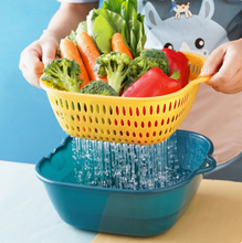 Load image into Gallery viewer, 2PC/set Kitchen Sink Vegetable drainer Fruit basket For fruit washing
