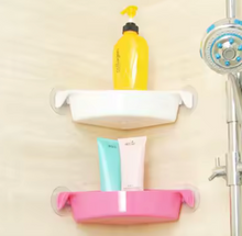 Load image into Gallery viewer, Triangle Storage Rack Multi-Use Bathroom Kitchen Corner Wall Mounted Rack
