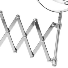 Load image into Gallery viewer, 6 Inch Round Retractable Bathroom Wall Mirror Two-Sided 3X Magnifying
