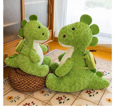 Load image into Gallery viewer, 50CM Avocado Dinosaur Plush Toy With Small Backpack
