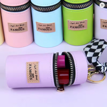 Load image into Gallery viewer, Personalized Storage Bag Luxury Leather Bucket Lipstick Bag
