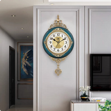 Load image into Gallery viewer, European Style Wall Clock Watch Living Room Mute Pendulum Clock
