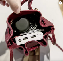 Load image into Gallery viewer, Vintage Bucket Bag Lock bucket bag
