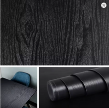 Load image into Gallery viewer, Black Thicken Contact Paper Wood Peel and Stick Wall Sticker
