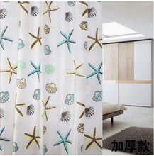 Load image into Gallery viewer, 1pc Starfish Conch Printed Shower Curtain with Metal Grommets,
