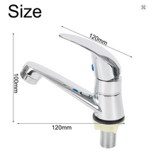 Load image into Gallery viewer, Chrome Single Handle Hole Bathroom Basin Faucet Single Cold
